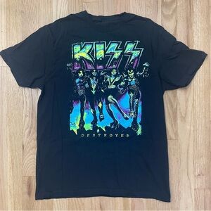 KISS band T-Shirt Destroyer Medium Black Tee Music Hard Rock Tour Graphic Grunge